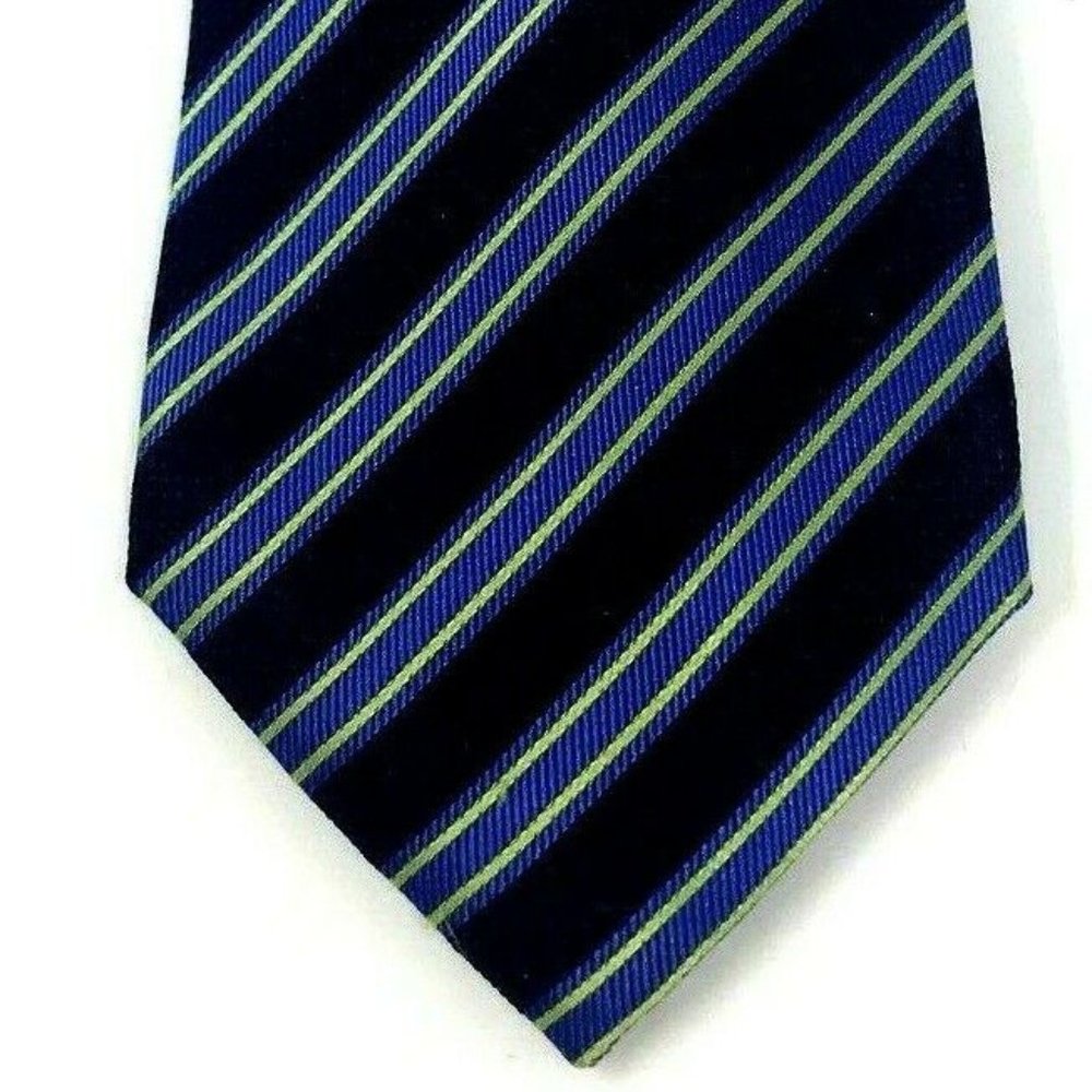 COUNTESS MARA Mens Necktie TIE Navy Blue Green